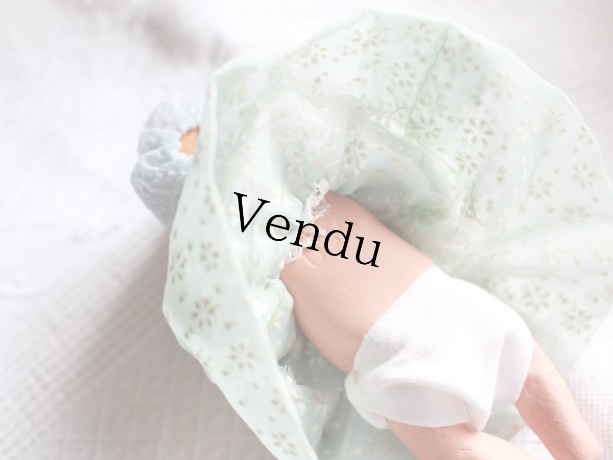 画像4: Nancy Ann Storybook Baby K&H Bisque Doll/Wood Cradle/Original Box/RARE Pamphlet /C (4)