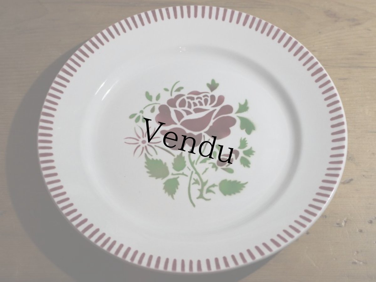 画像1: SALE++KG LUNEVILLE 22.5cm plate  / French/リュネヴィル (1)