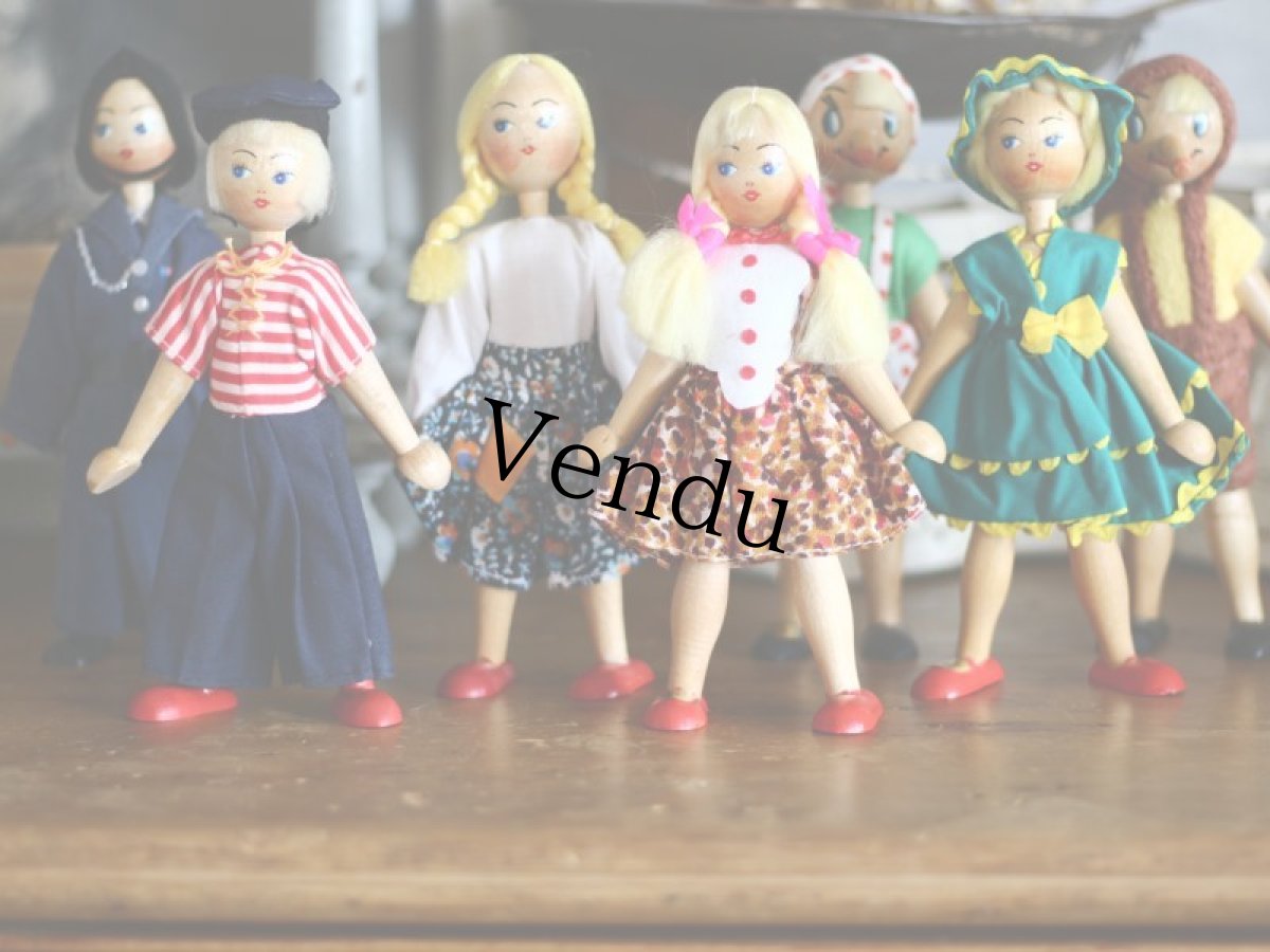 画像1: wooden peg doll /Poland (1)