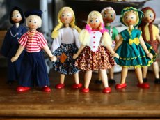 画像1: wooden peg doll /Poland (1)