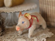 画像1: Antique Steiff Jolanthe Pig/ヨーロッパ蚤の市 (1)