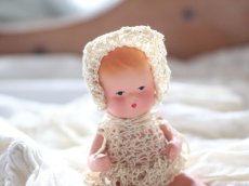 画像5: Nancy Ann Storybook Baby K&H Bisque Doll/Wood Cradle/Original Box/RARE Pamphlet /A (5)