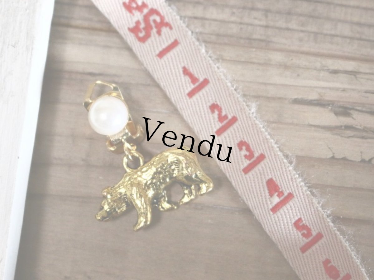 画像3: bRigitte:クマのイヤリング KB19/ヨーロッパヴィンテージ (3)