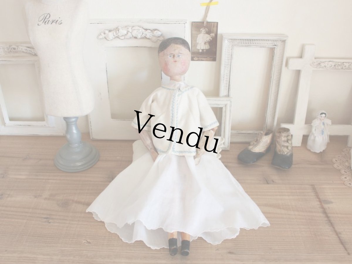 画像1: 大きなウッデン ペグ ドール //--sale-- (1)