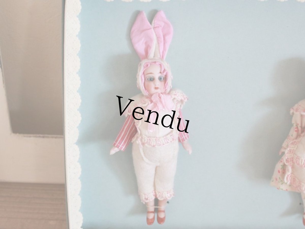 画像3: Gebruder Kuhnlenz Easter Bunny Pair Box A/5 1/2in/Germany (3)