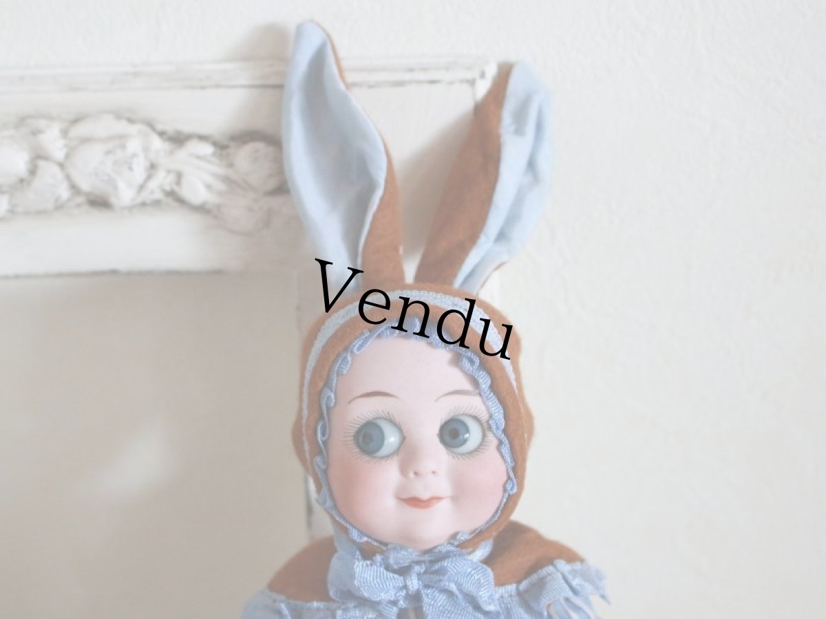 画像2: Rare!!Armand Marseille Googly  Easter Bunny / 9in /Blue/ Germany (2)