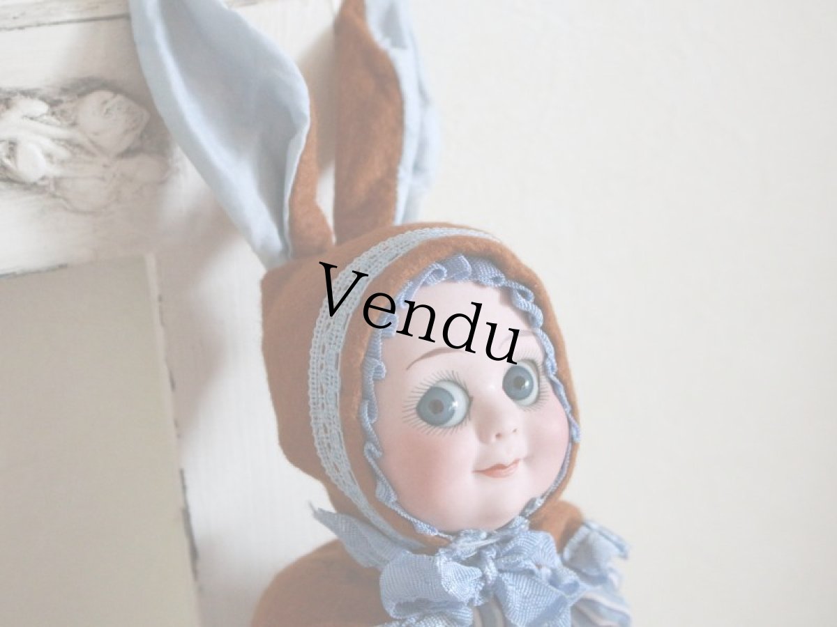 画像4: Rare!!Armand Marseille Googly  Easter Bunny / 9in /Blue/ Germany (4)