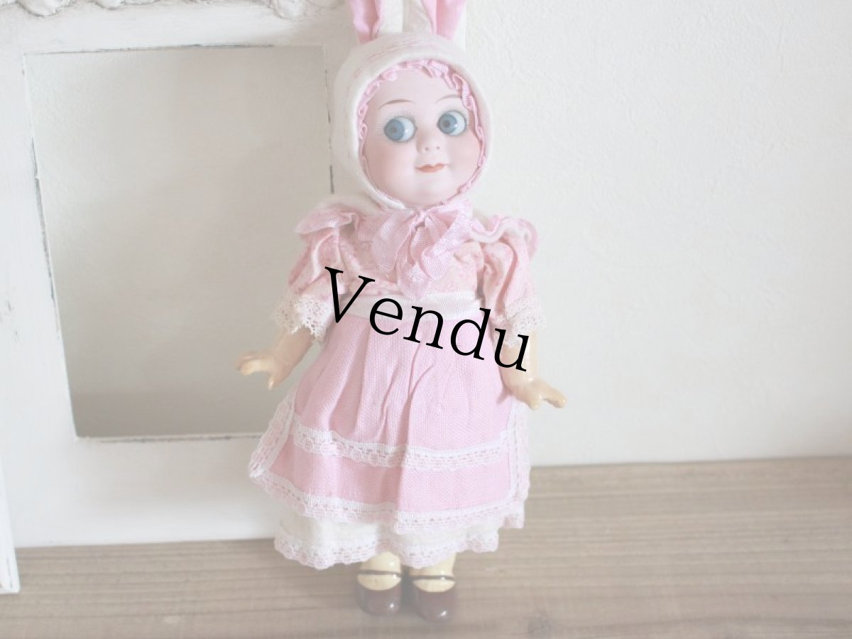 画像6: Rare!!Armand Marseille Googly  Easter Bunny / 9in /Pink/ Germany (6)