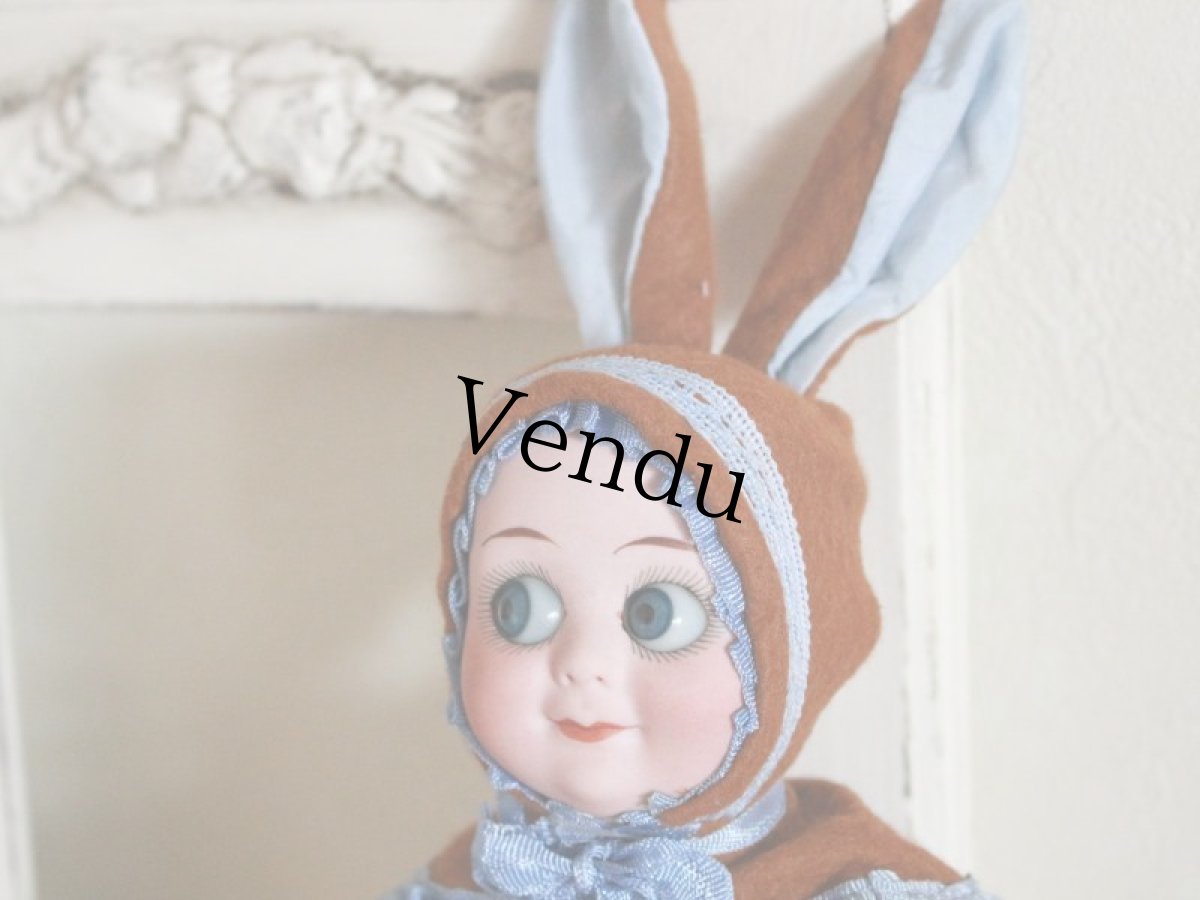 画像5: Rare!!Armand Marseille Googly  Easter Bunny / 9in /Blue/ Germany (5)