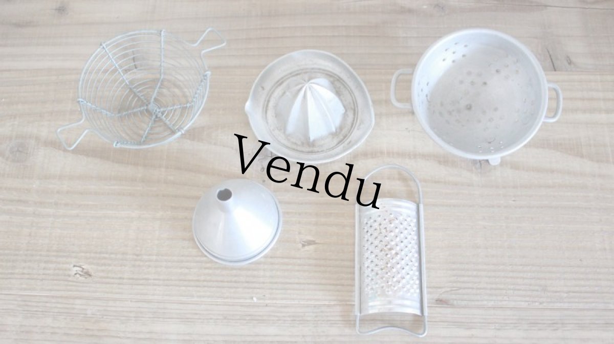 画像2: Antique Doll House kitchen Set C /France (2)