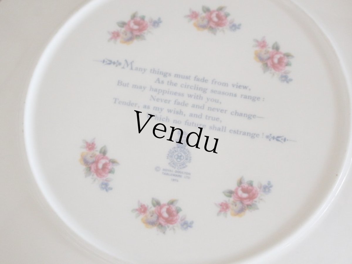 画像3: Royal Doulton Valentine's Day 1976  Plate/England (3)