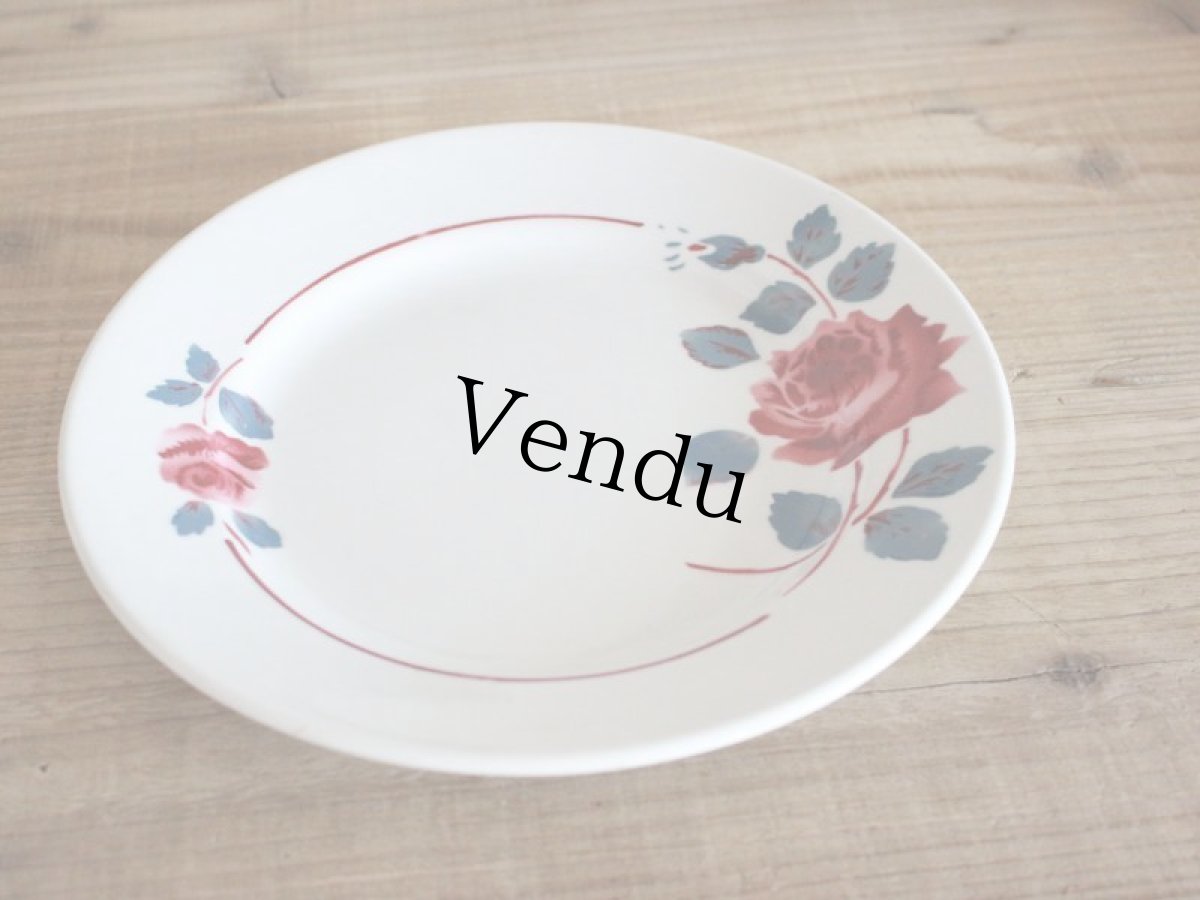 画像4: BADONVILLER ROSE Plate A/ 8 3/4in /France (4)