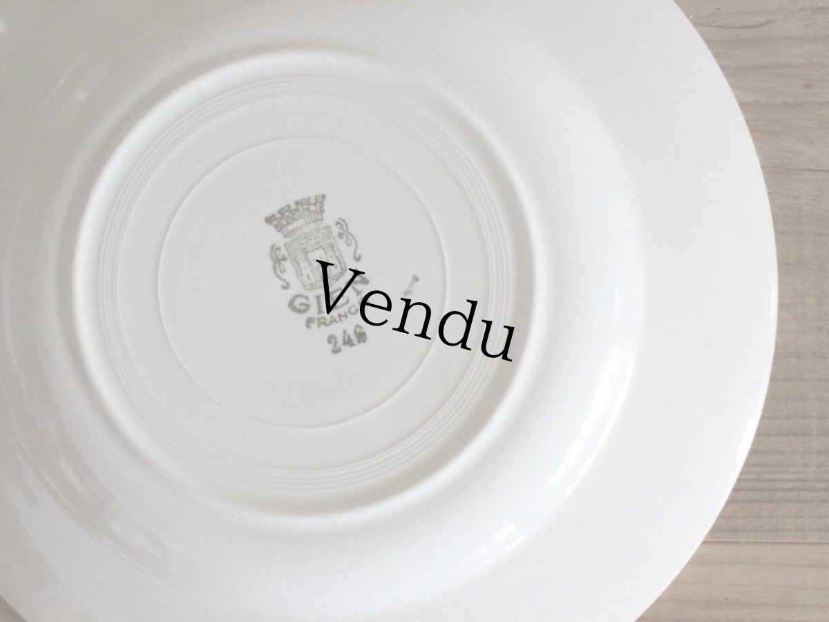 画像4: Gien Red Floral デザートプレートB/ 8 in / France (4)