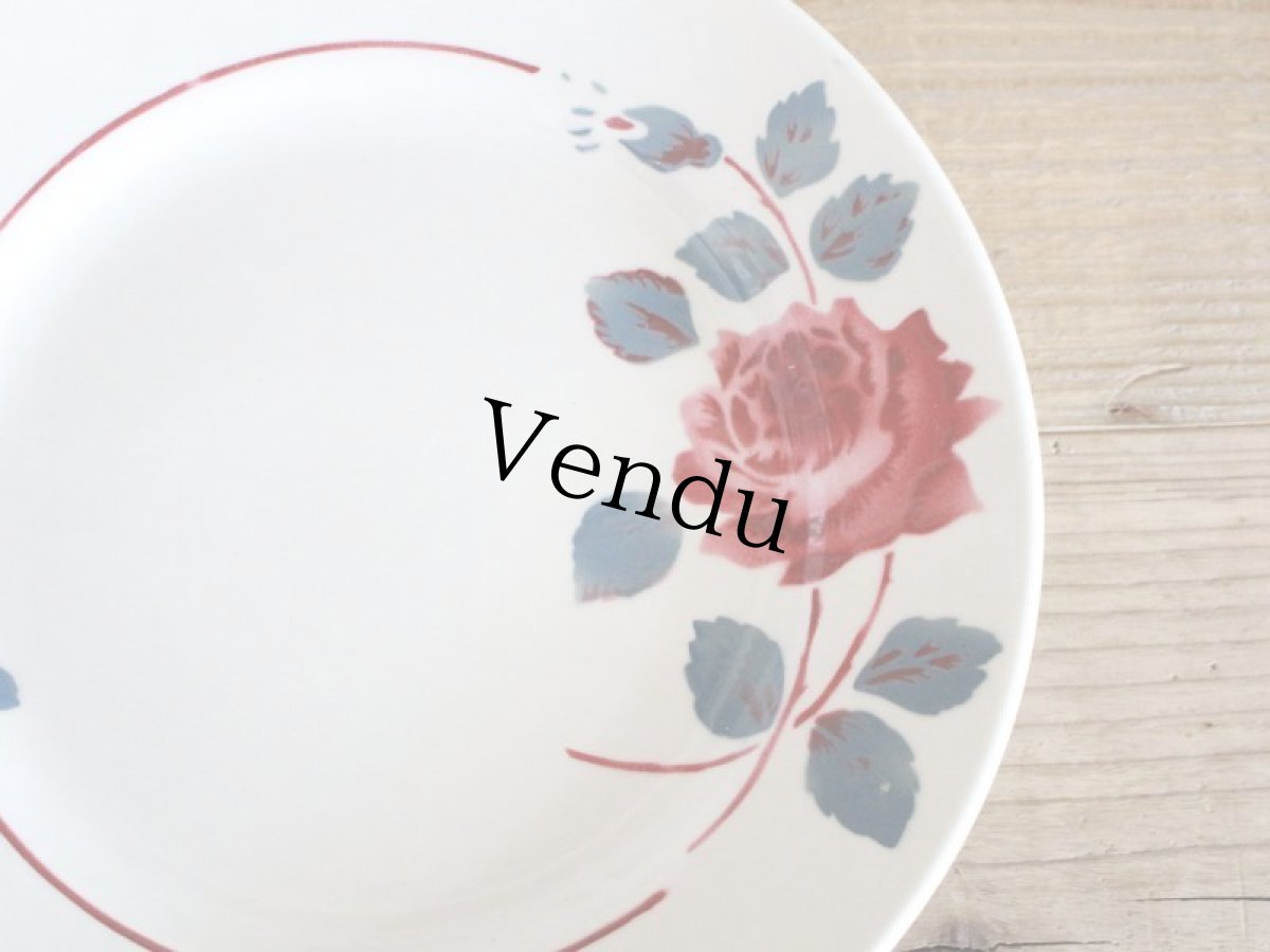 画像2: BADONVILLER ROSE Plate A/ 8 3/4in /France (2)