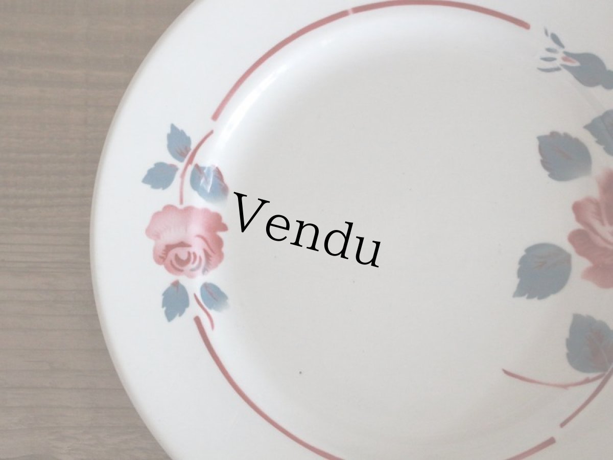 画像3: BADONVILLER ROSE PlateB / 8 3/4in /France (3)