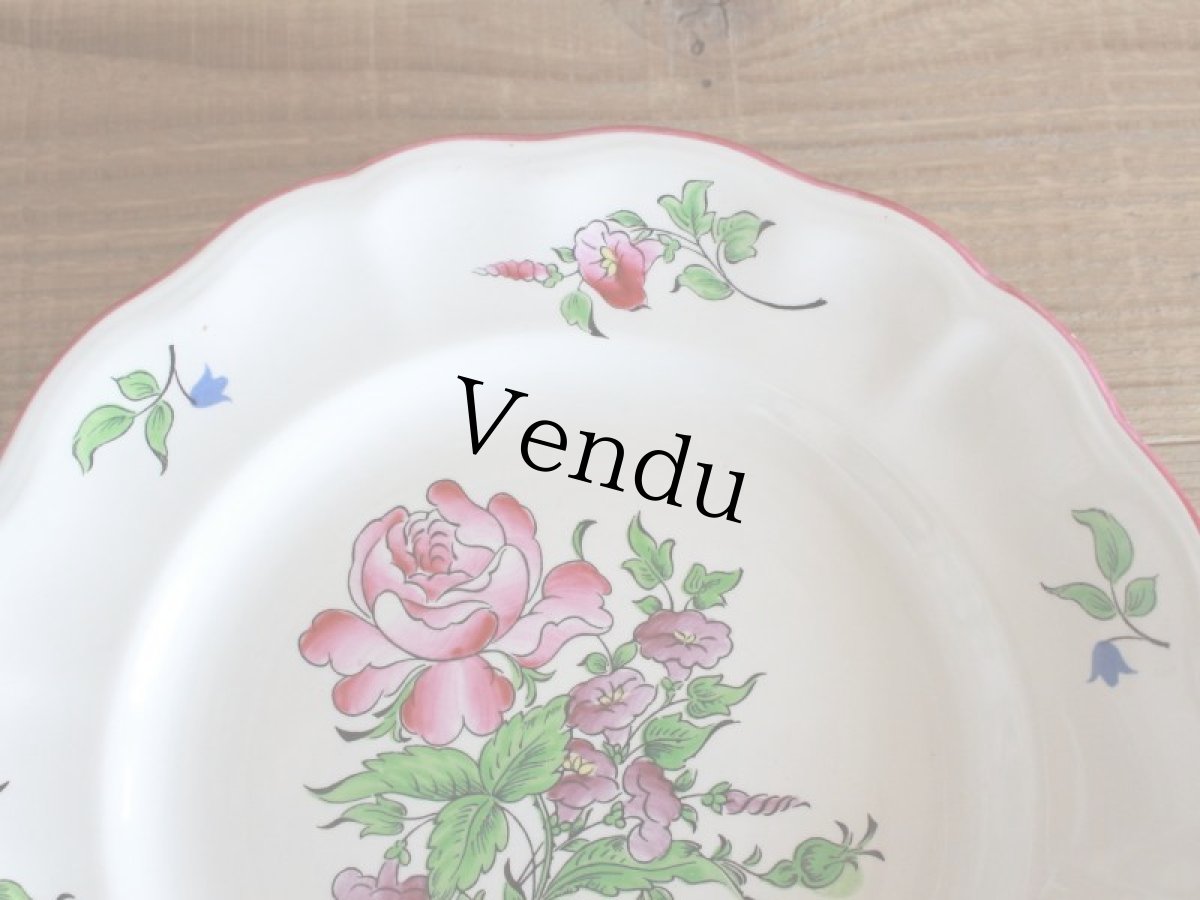 画像4: KG LUNEVILLE Plate Rose/ 9 1/2in /France (4)