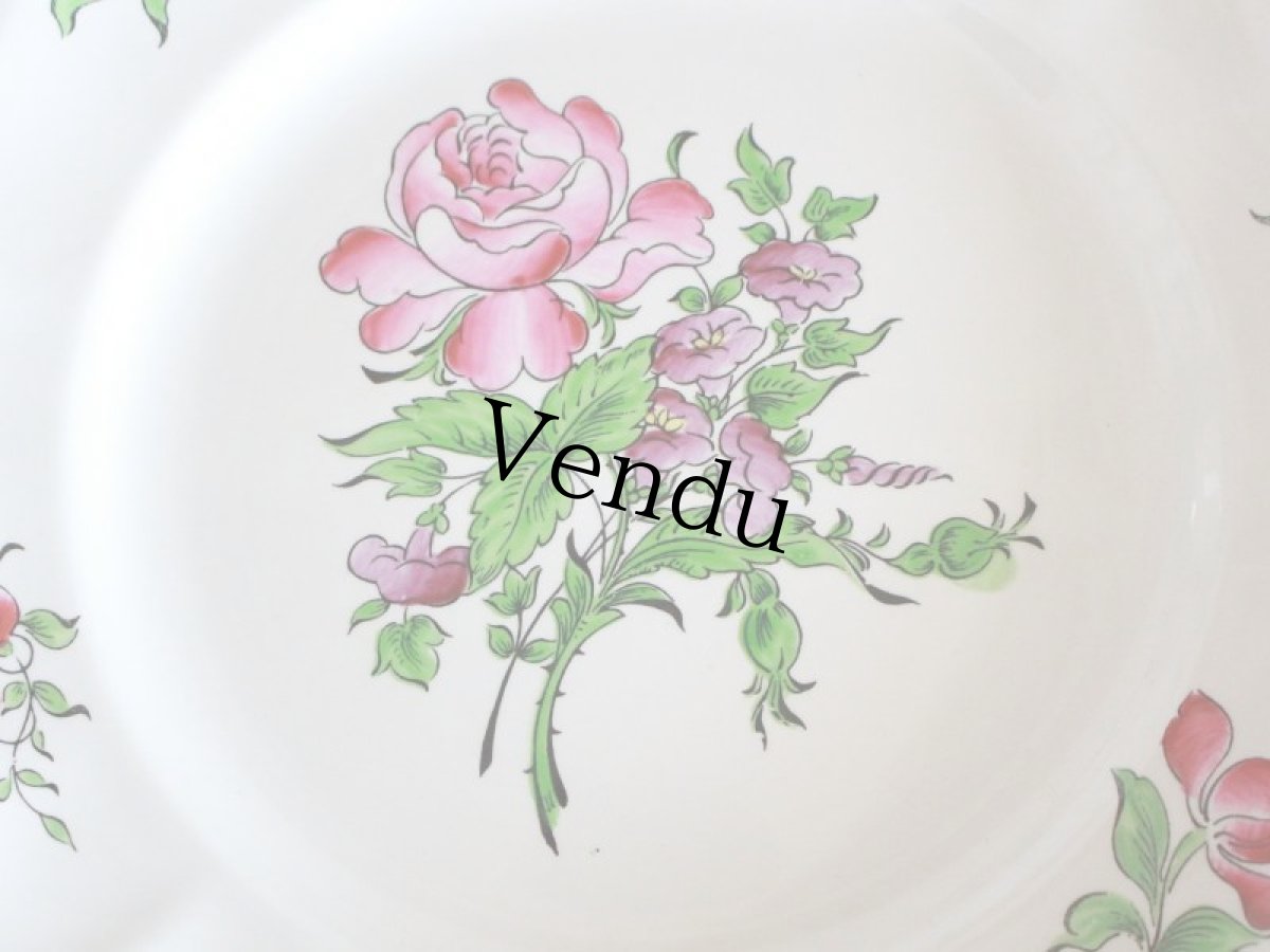 画像2: KG LUNEVILLE Plate Rose/ 9 1/2in /France (2)