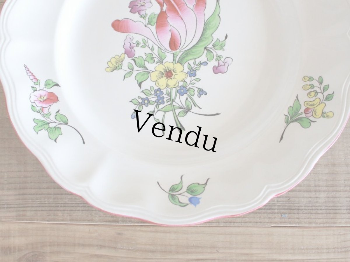 画像2: KG LUNEVILLE Plate TULIP/ 9 1/2in /France (2)