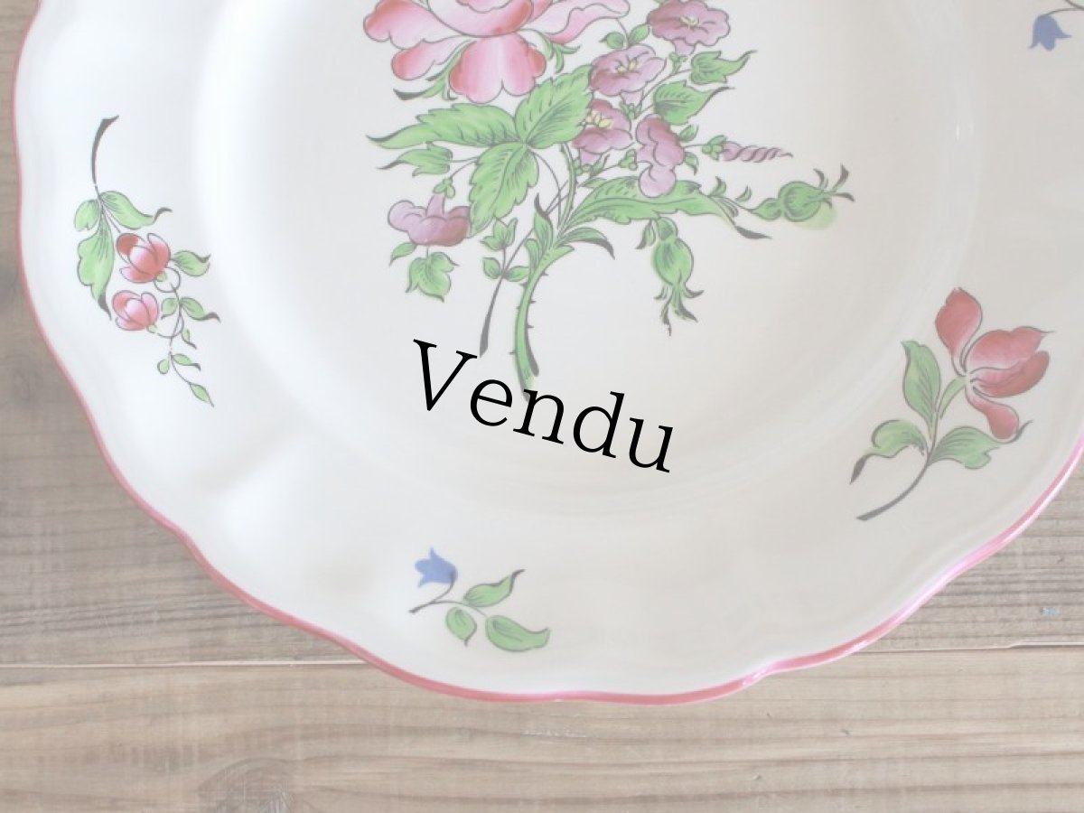 画像3: KG LUNEVILLE Plate Rose/ 9 1/2in /France (3)