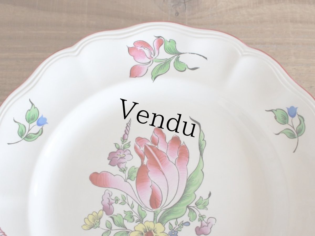 画像3: KG LUNEVILLE Plate TULIP/ 9 1/2in /France (3)