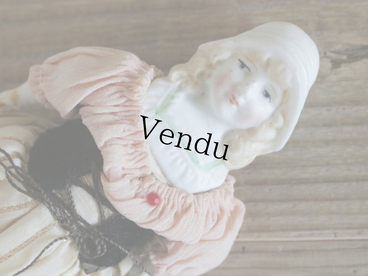 画像6: RARE!!HERTWIG&CO./Bisque Bonnet Doll with Red Muslin Body/ 5 4/3 in  /  Germany (6)