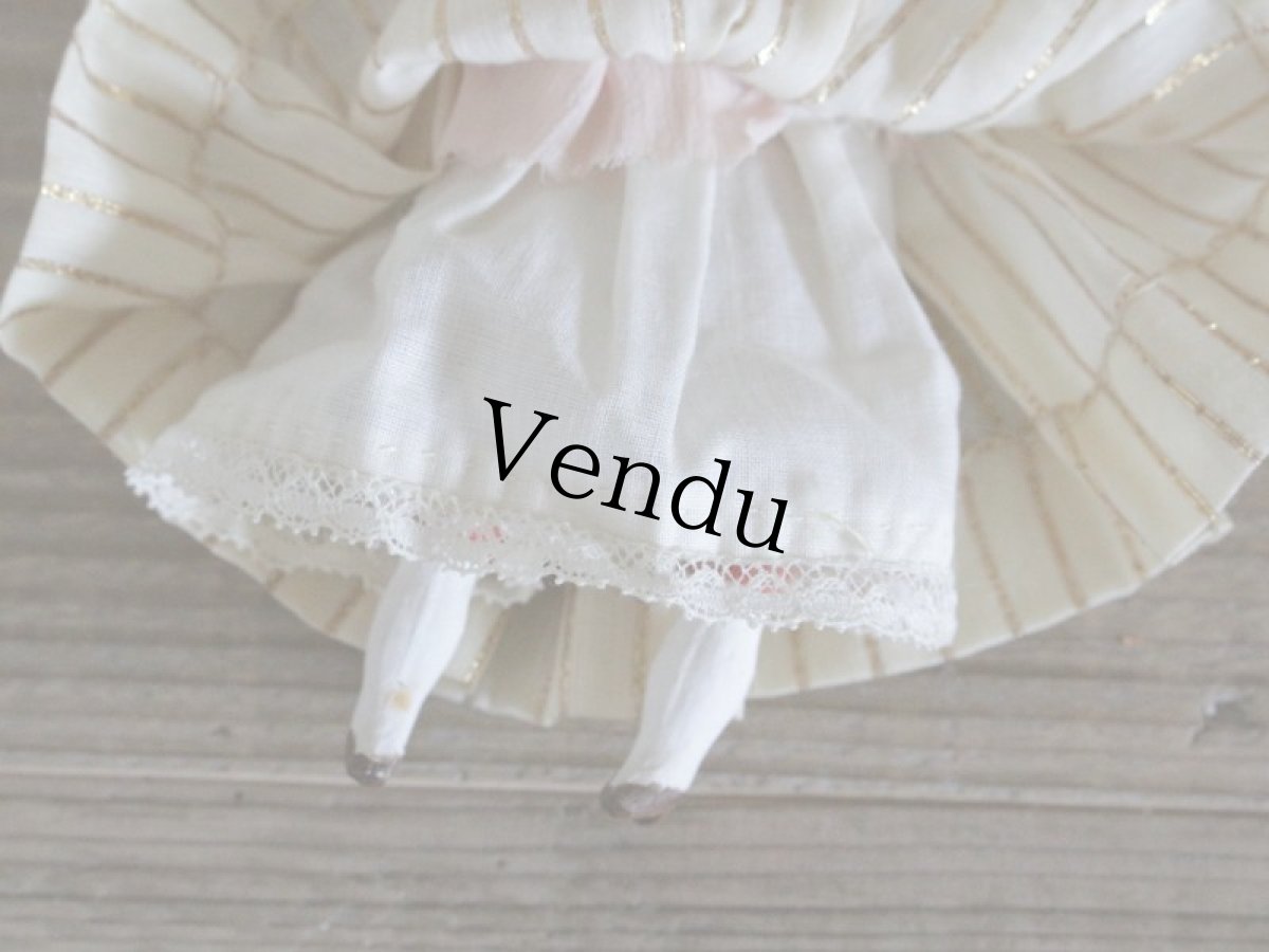 画像4: RARE!!HERTWIG&CO./Bisque Bonnet Doll with Red Muslin Body/ 5 4/3 in  /  Germany (4)