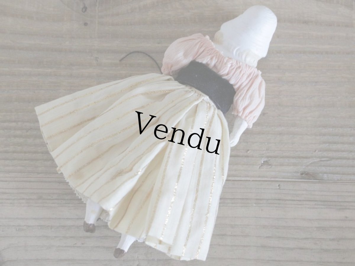 画像7: RARE!!HERTWIG&CO./Bisque Bonnet Doll with Red Muslin Body/ 5 4/3 in  /  Germany (7)