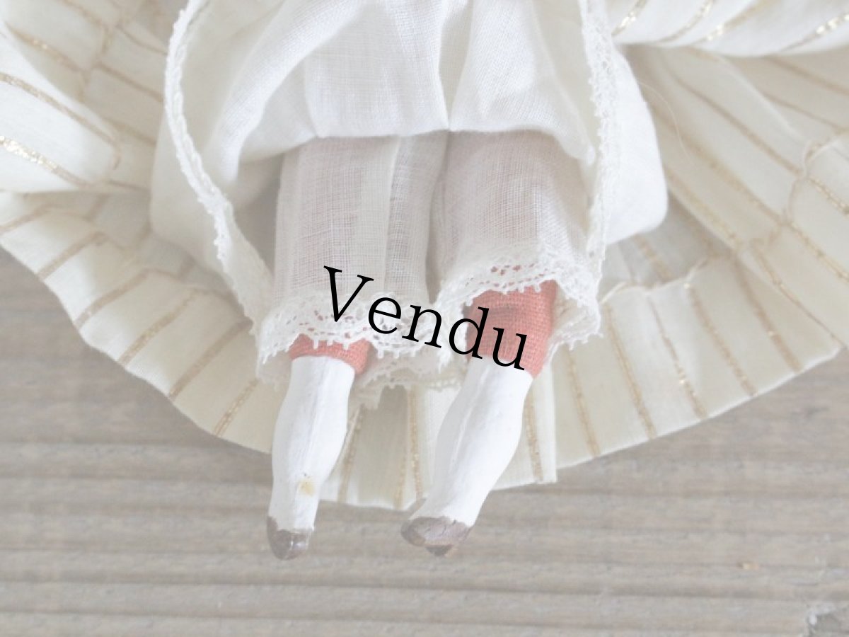 画像5: RARE!!HERTWIG&CO./Bisque Bonnet Doll with Red Muslin Body/ 5 4/3 in  /  Germany (5)