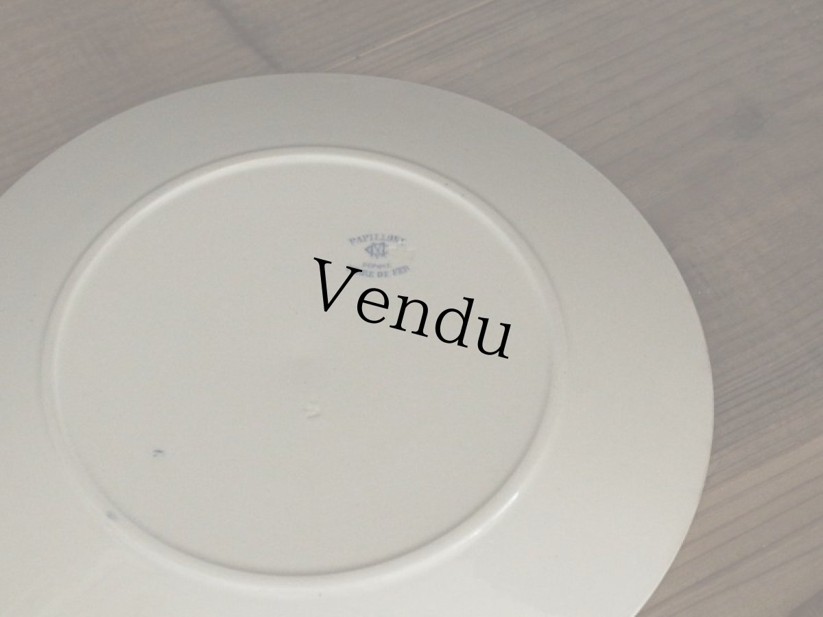 画像8: Creil Et Montereau Papillons /プレート 23cm/France/クレイユ エ モントロー (8)