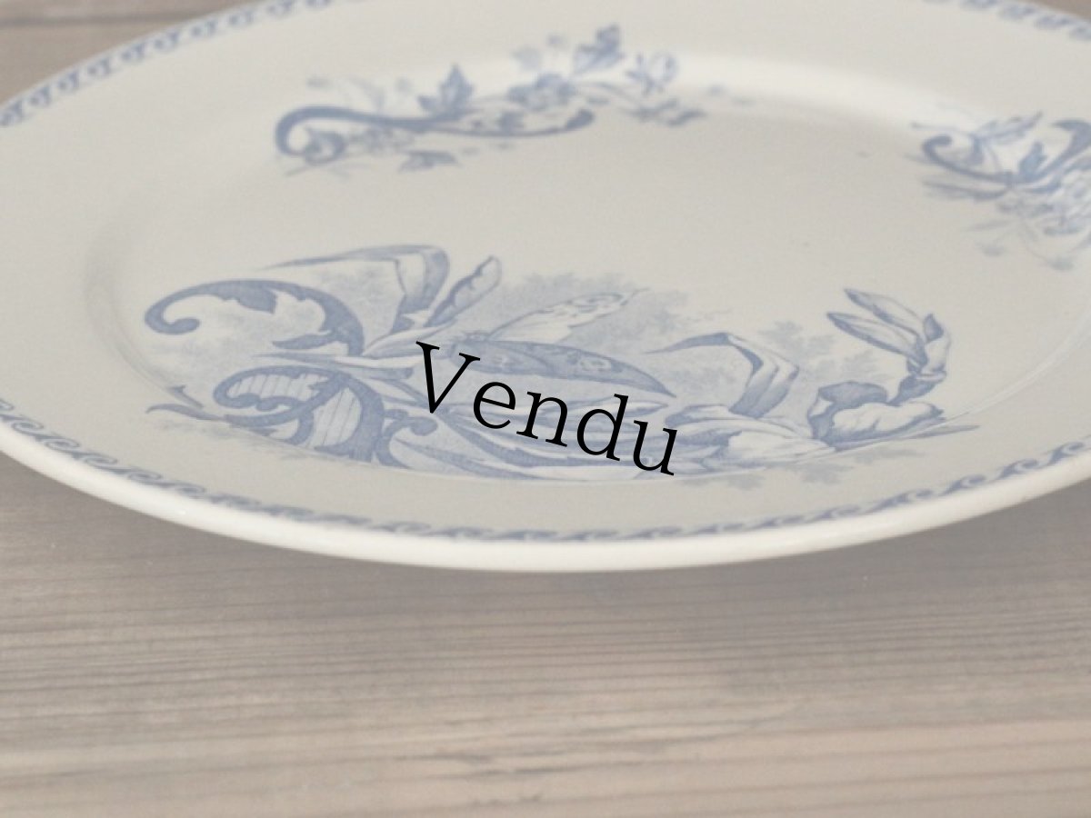 画像6: Creil Et Montereau Papillons /プレート 23cm/France/クレイユ エ モントロー (6)