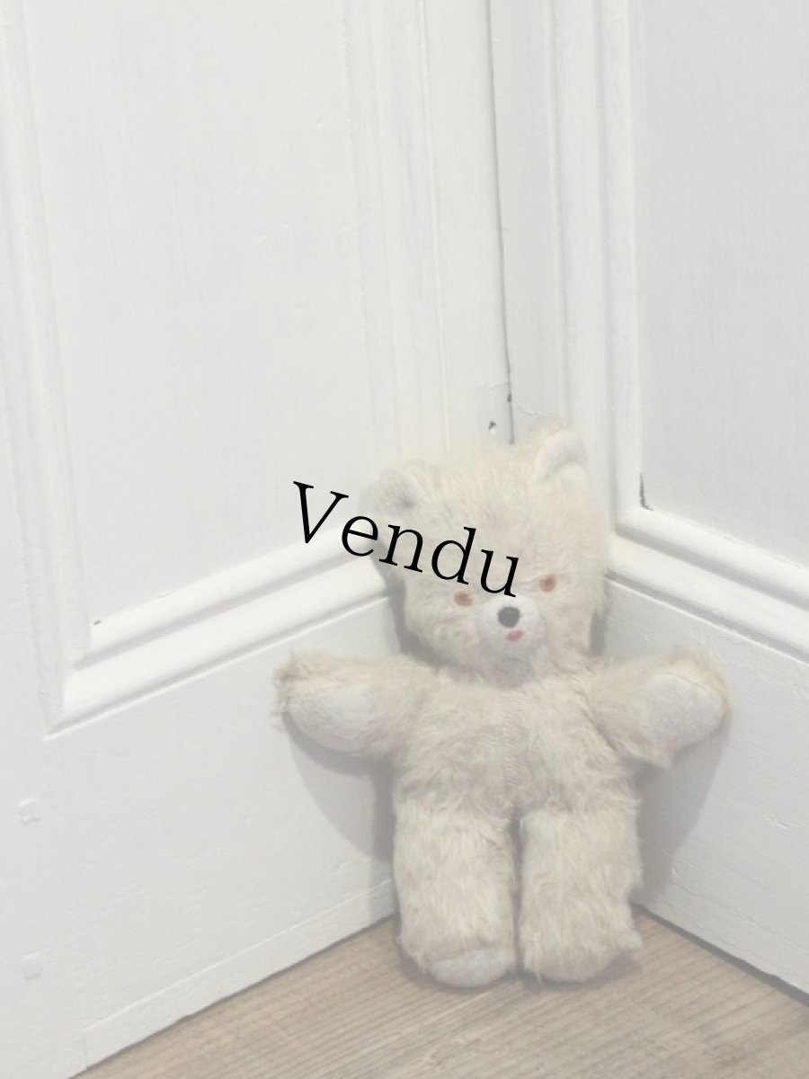 画像1: Antique White Bear / 8in /France (1)