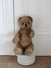 画像1: Iさま、専用カートになります。Antique Shabby Bear / 9 1/2in (1)