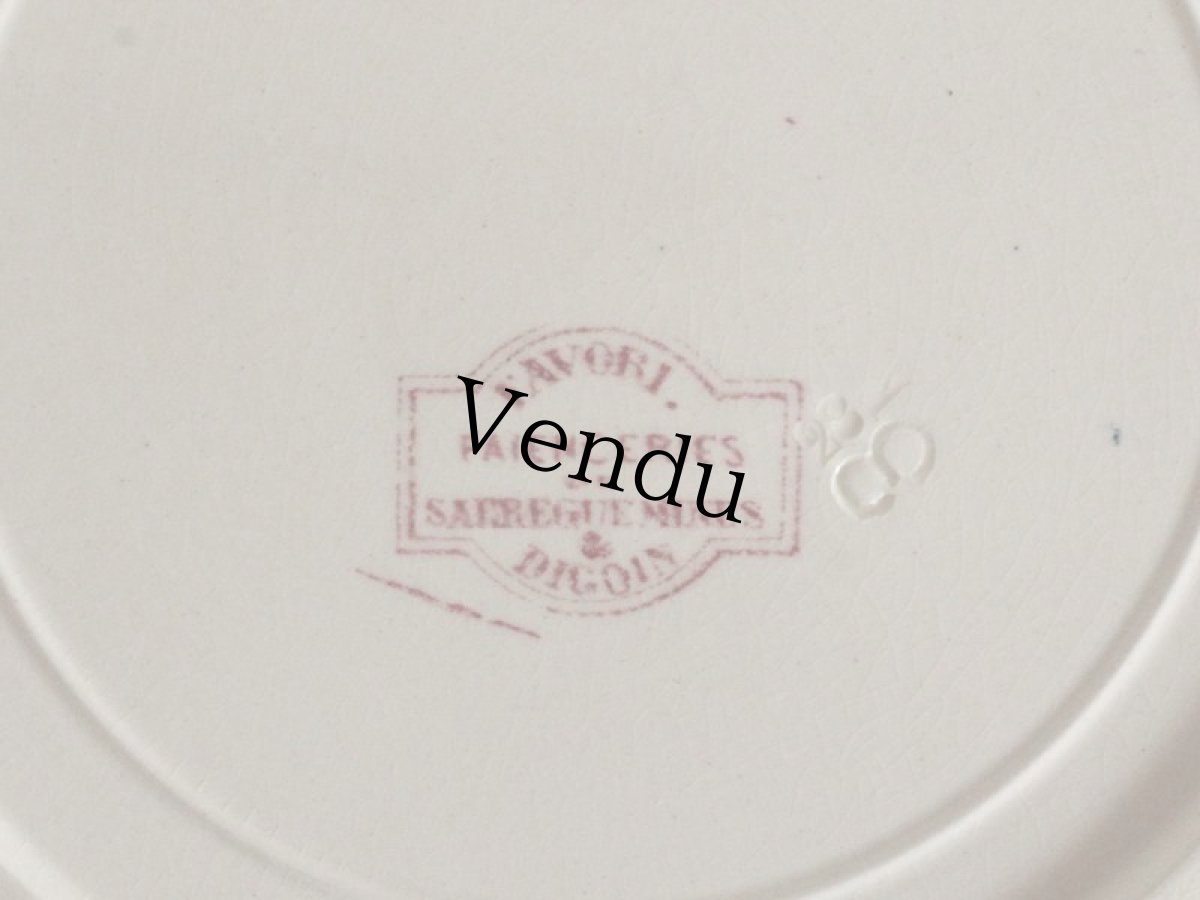 画像7: Digoin Sarreguemines / Favori / Plate / 23.5cm /France (7)