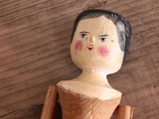 画像13: 花柄スカートのWooden Peg Doll/ワケあり/11.5in (13)