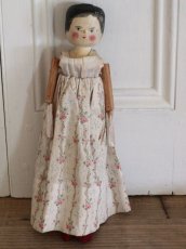 画像3: 花柄スカートのWooden Peg Doll/ワケあり/11.5in (3)