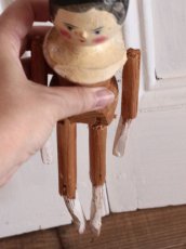 画像10: 花柄スカートのWooden Peg Doll/ワケあり/11.5in (10)