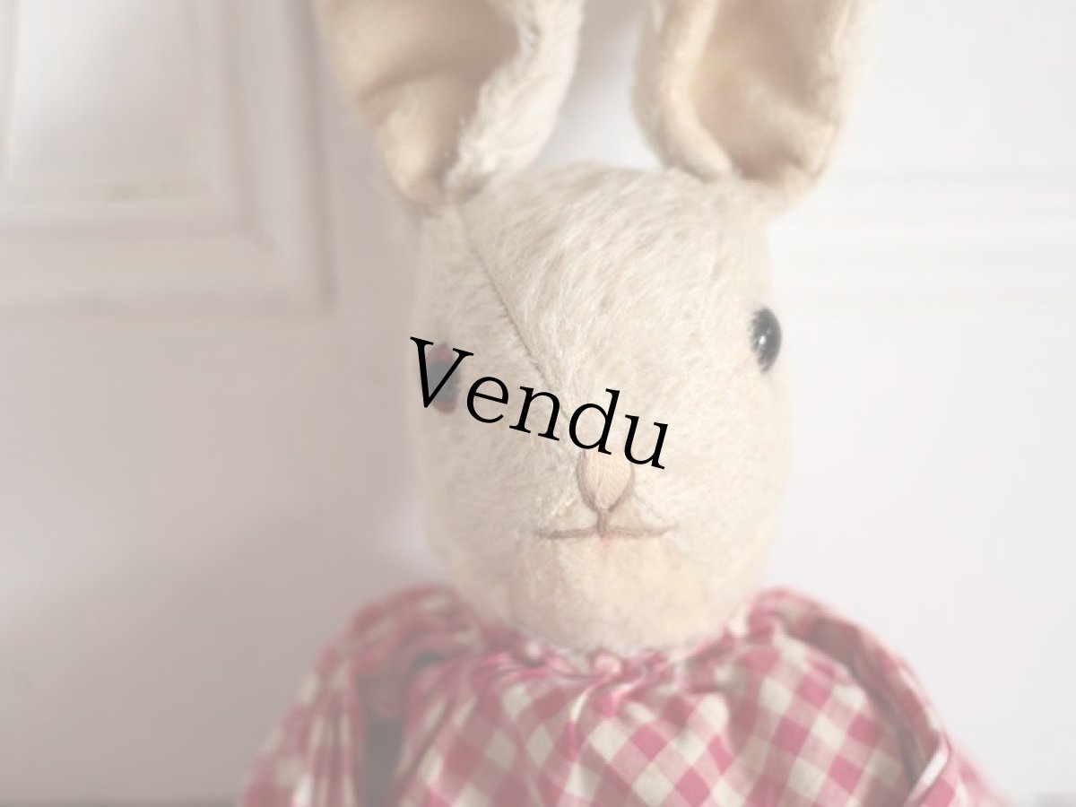 画像3: Cute Gingham Check Flip Bear&Bunny (3)