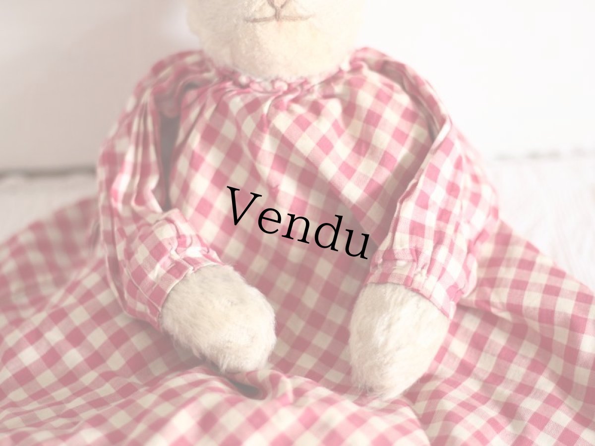 画像6: Cute Gingham Check Flip Bear&Bunny (6)