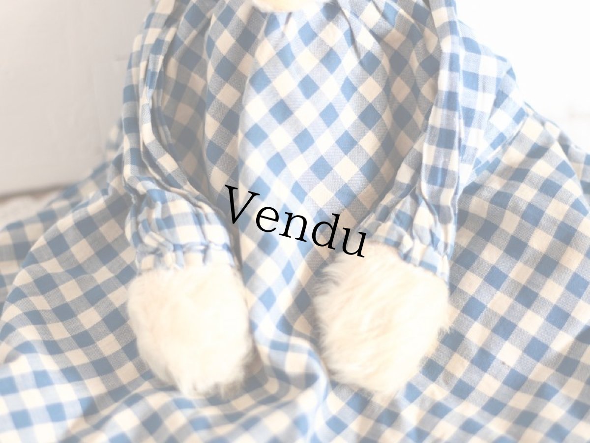 画像13: Cute Gingham Check Flip Bear&Bunny (13)