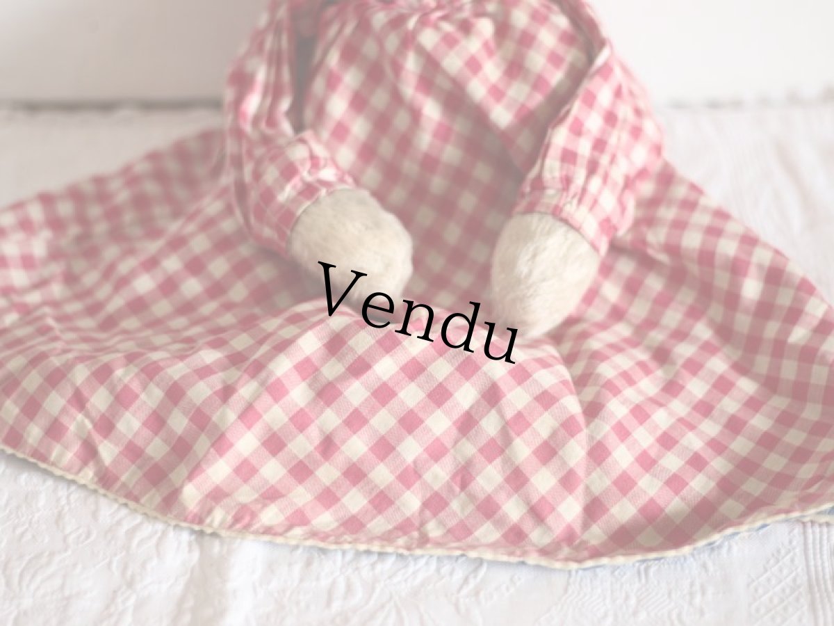 画像7: Cute Gingham Check Flip Bear&Bunny (7)