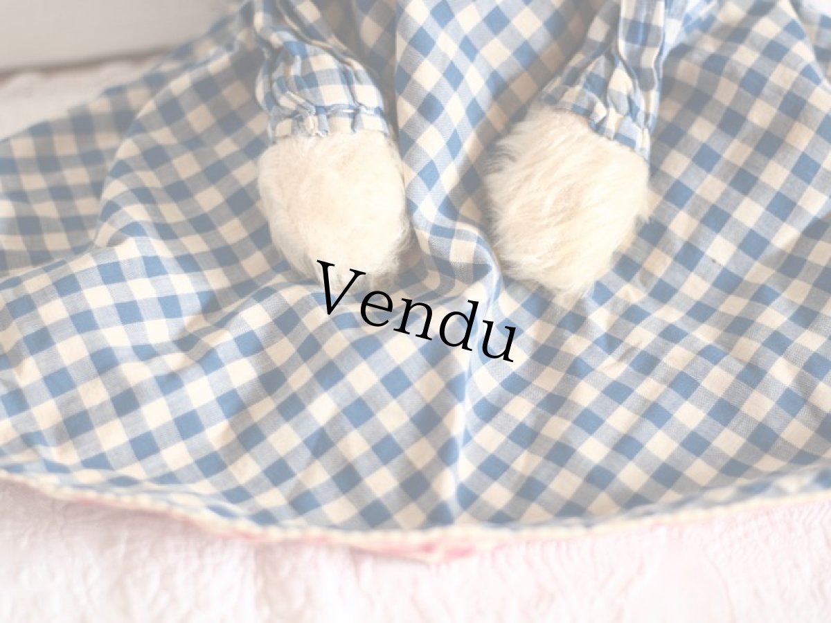 画像14: Cute Gingham Check Flip Bear&Bunny (14)