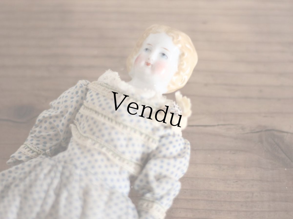 画像11: Rare!!! China Head Doll 9in / Green Boots (11)