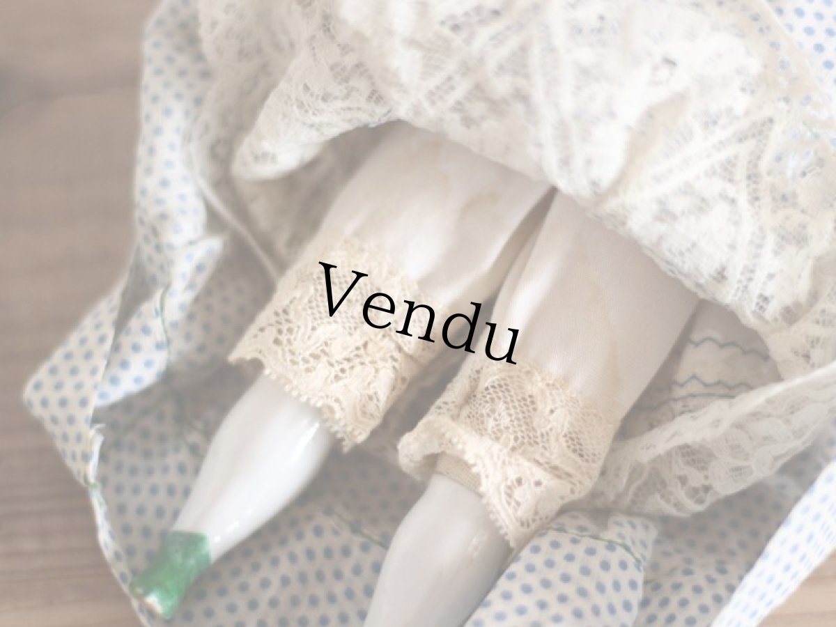 画像8: Rare!!! China Head Doll 9in / Green Boots (8)