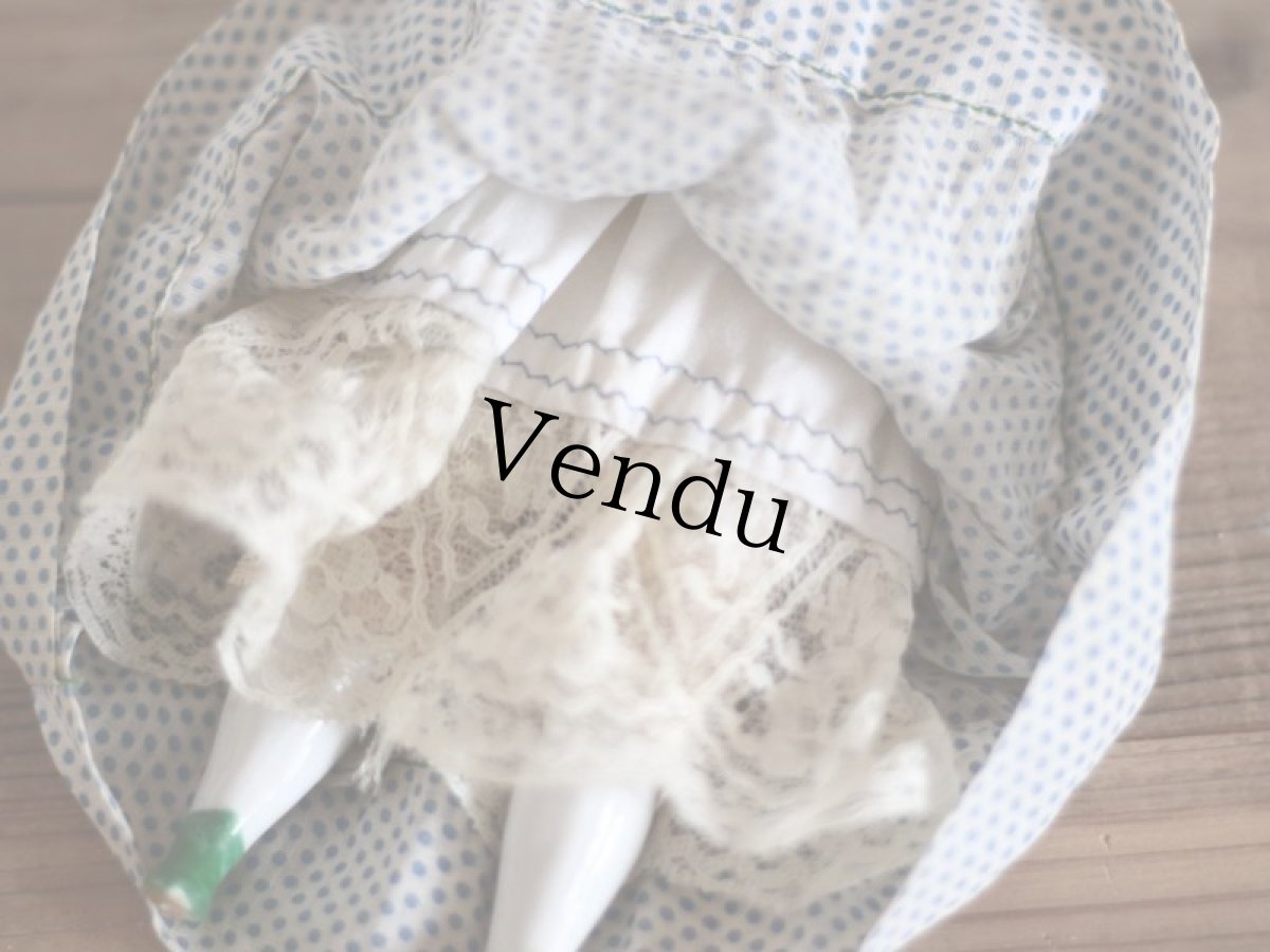 画像7: Rare!!! China Head Doll 9in / Green Boots (7)