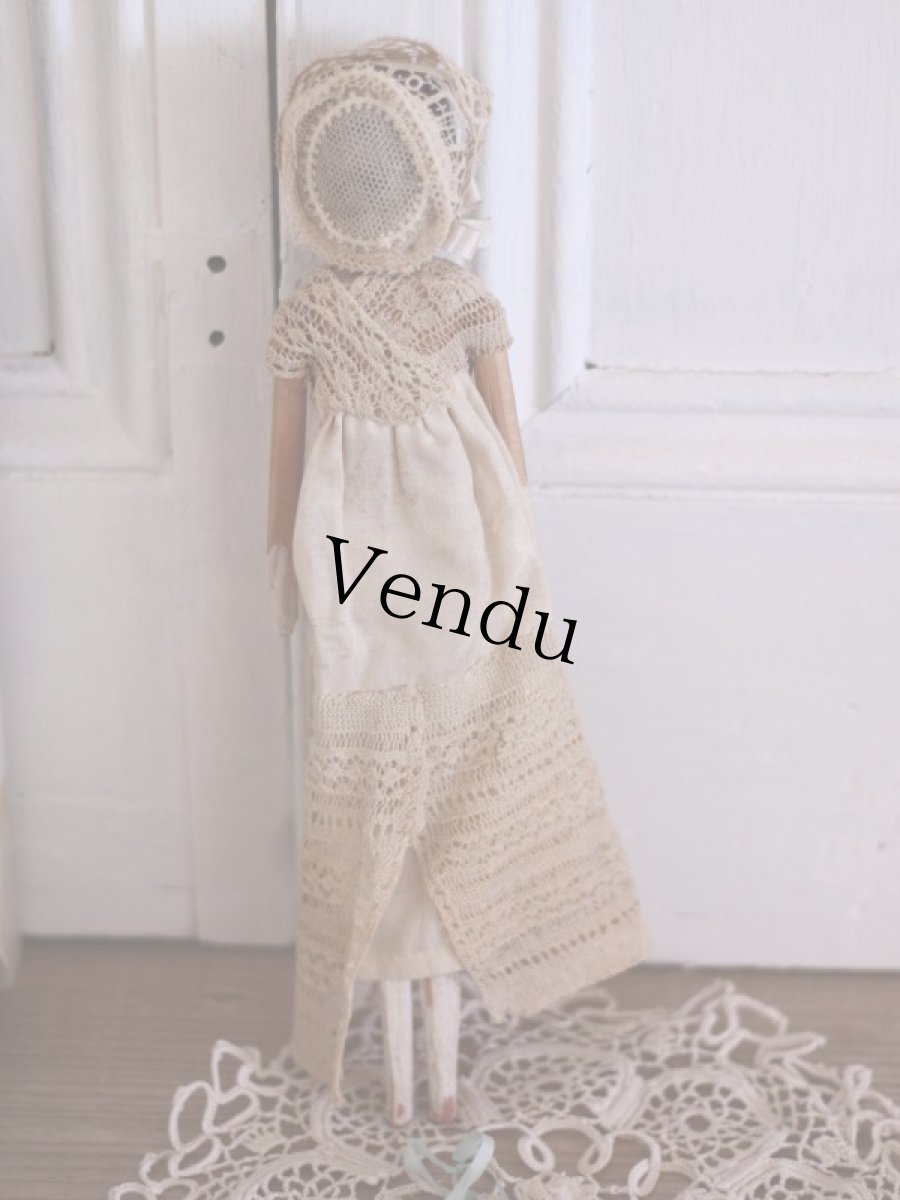 画像6: Wooden Peg Doll  /10in//--sale-- (6)