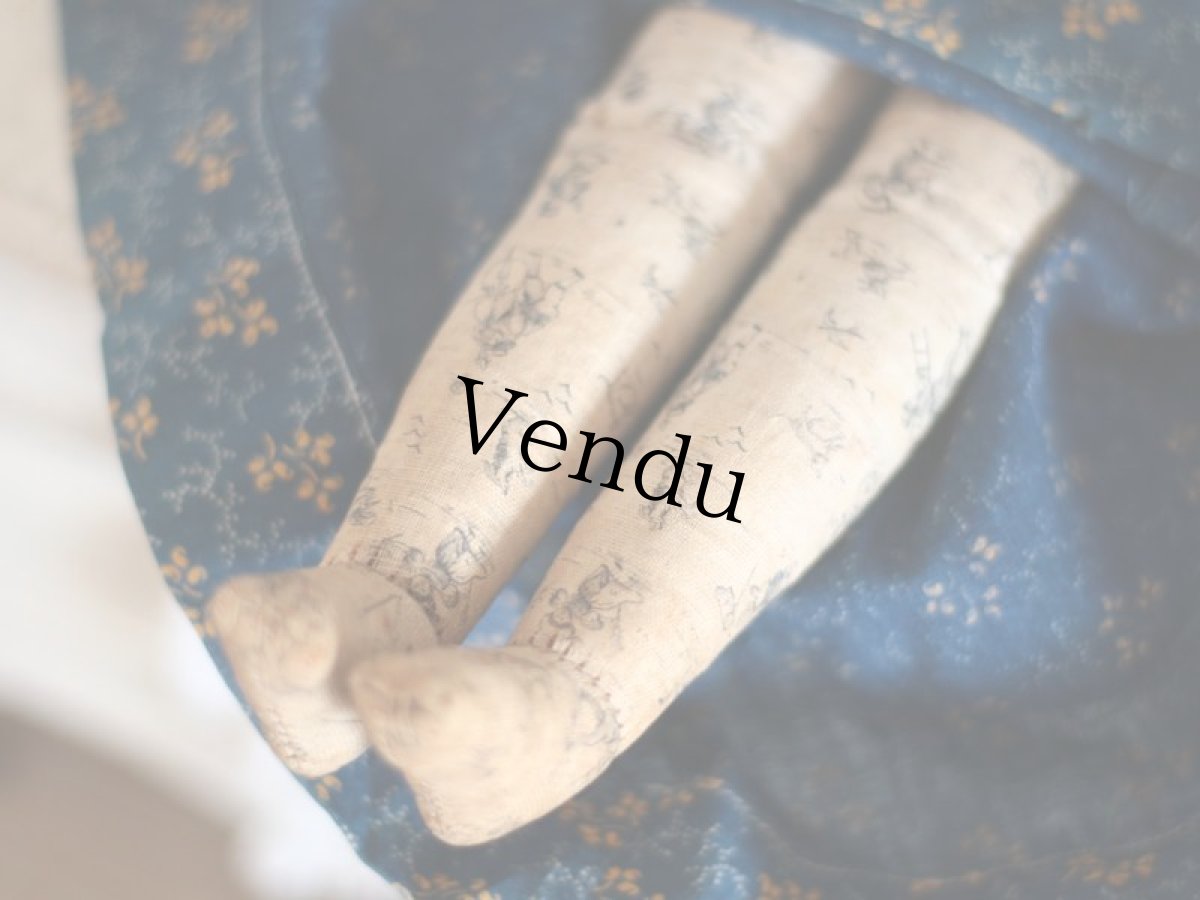 画像7: RARE!! Victorian Print Body China Head Doll / 13.5in /Germany (7)