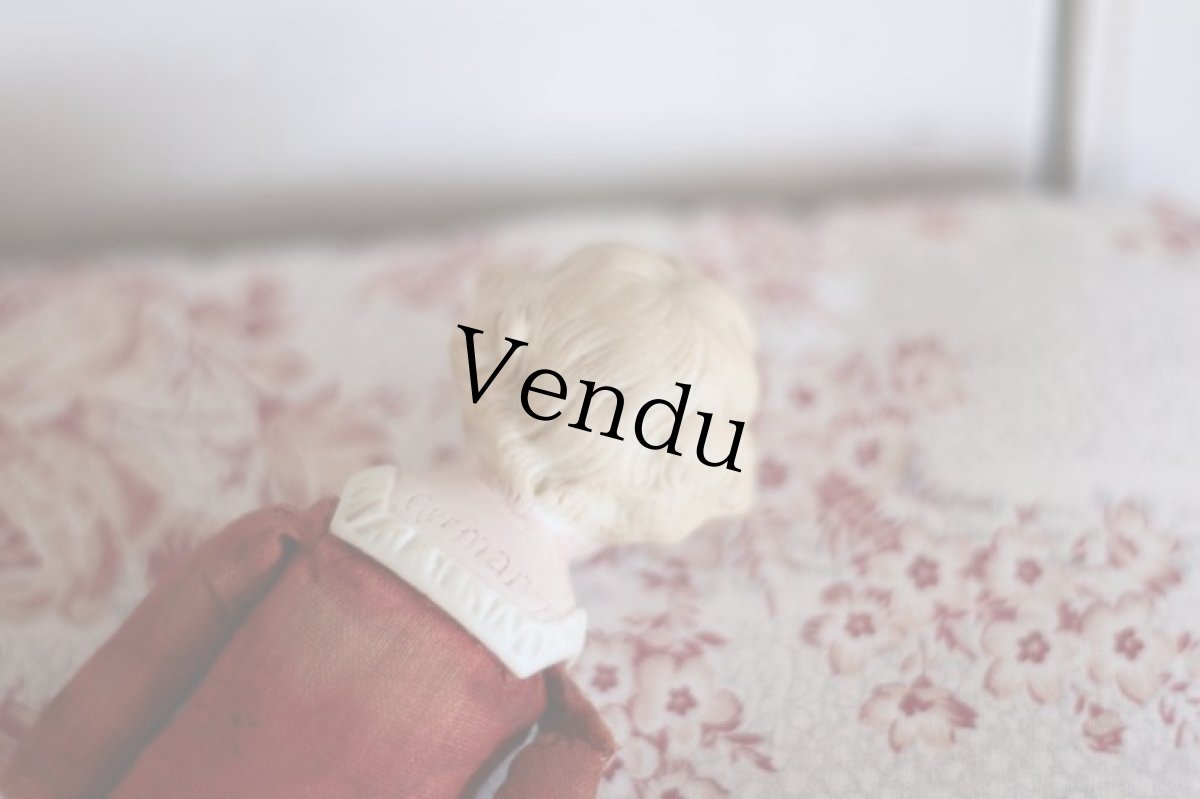 画像7: RARE!! Red cloth body doll / 6.5in / Germany (7)