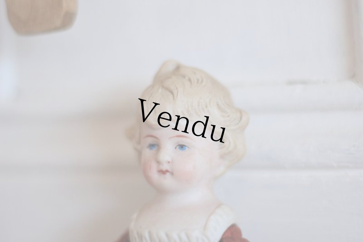 画像3: RARE!! Red cloth body doll / 6.5in / Germany (3)