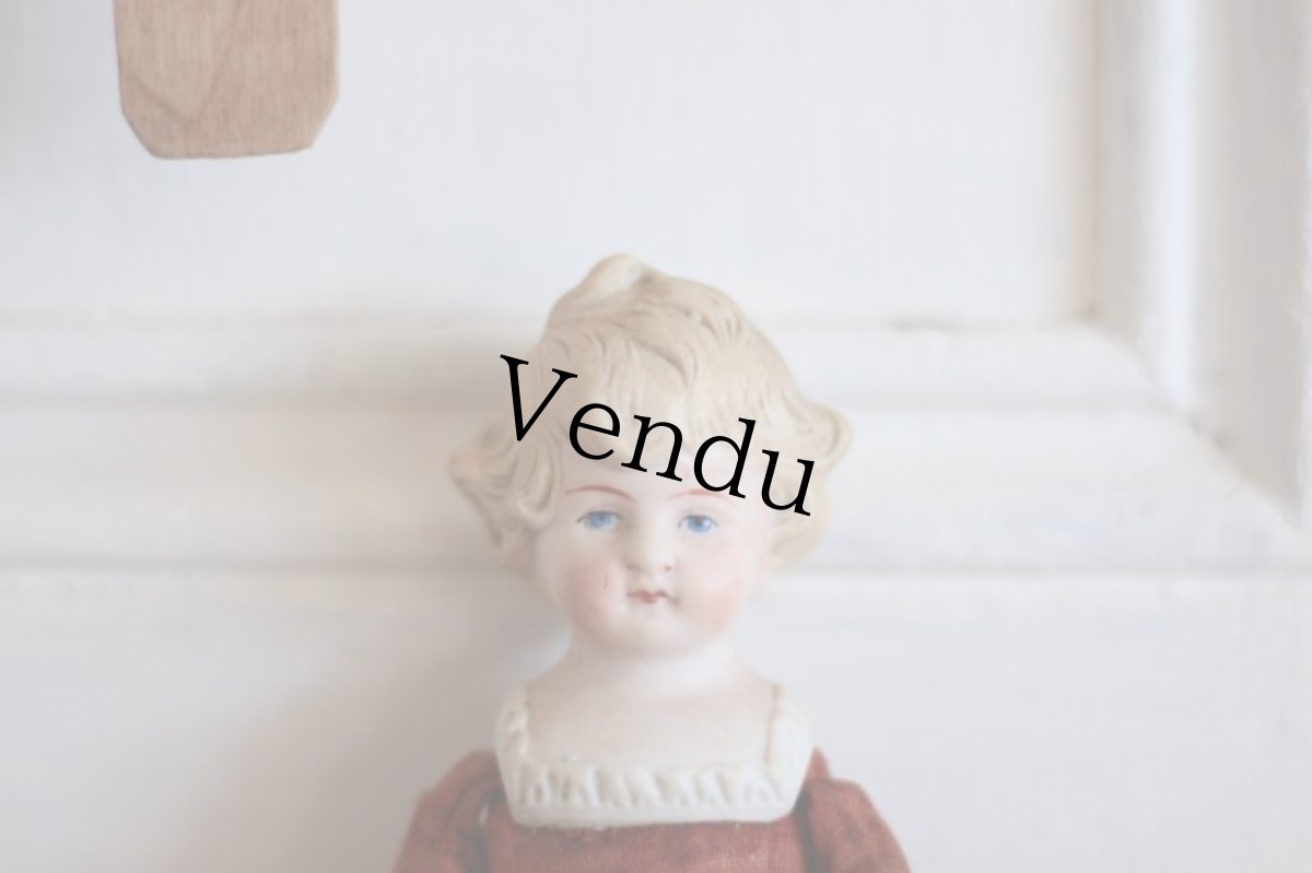 画像2: RARE!! Red cloth body doll / 6.5in / Germany (2)