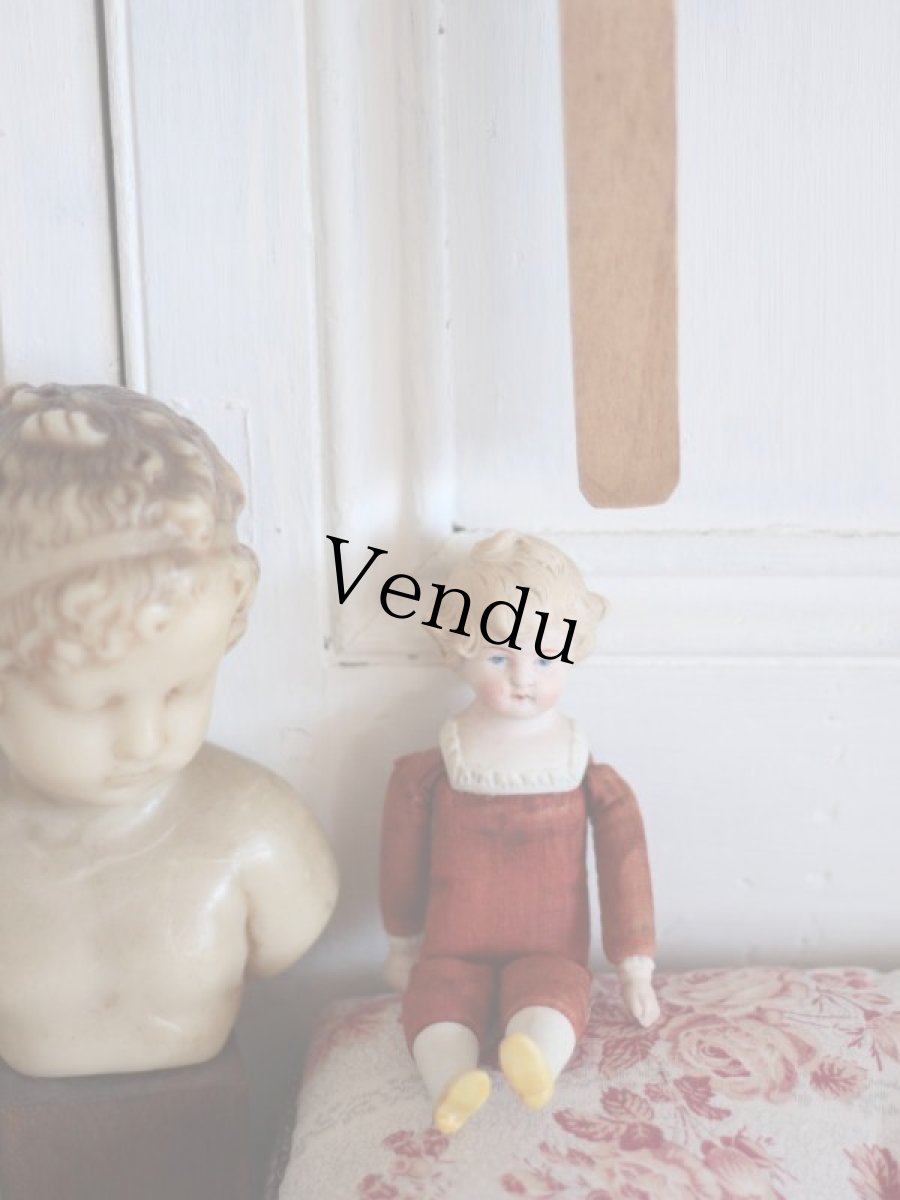 画像10: RARE!! Red cloth body doll / 6.5in / Germany (10)